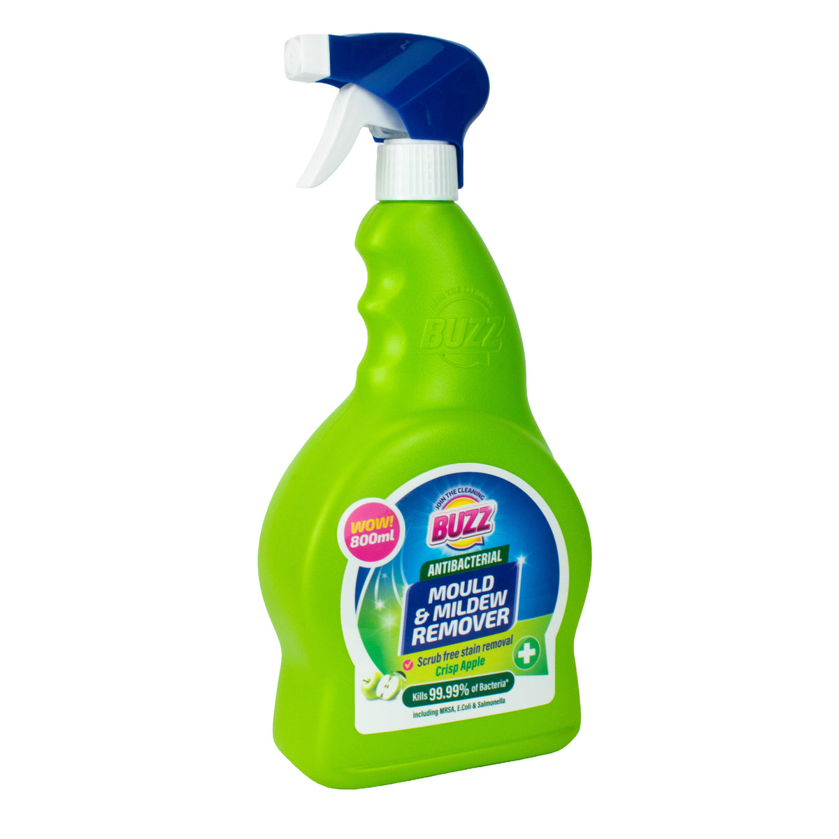 Buzz Anti Bacterial Mould Remover Cleaning Spray 800ml Crisp Apple