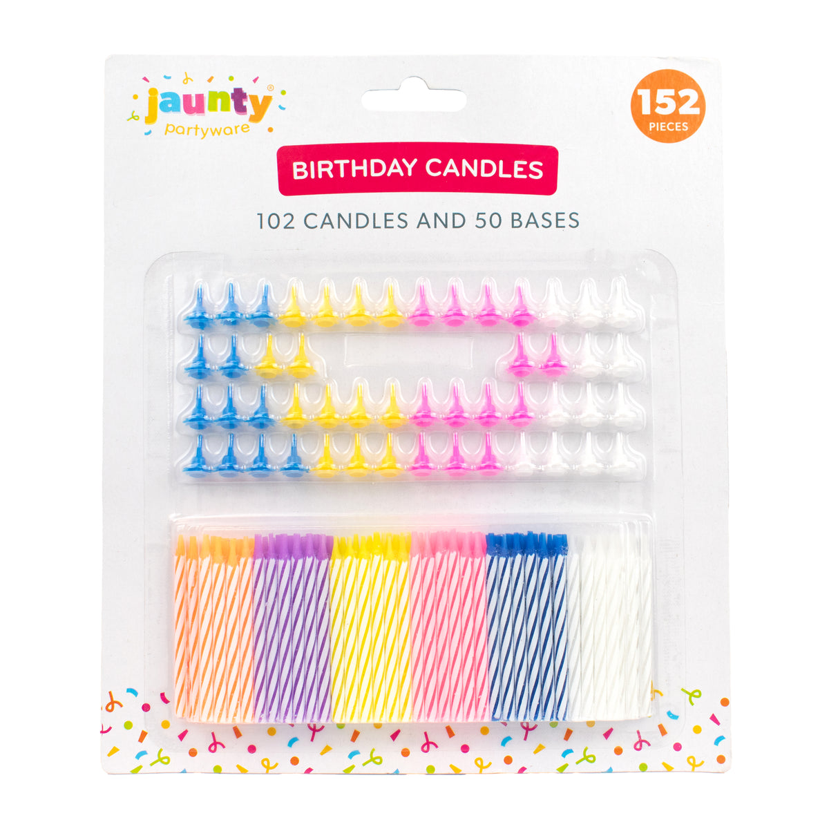 Jaunty Birthday Candles 152pk