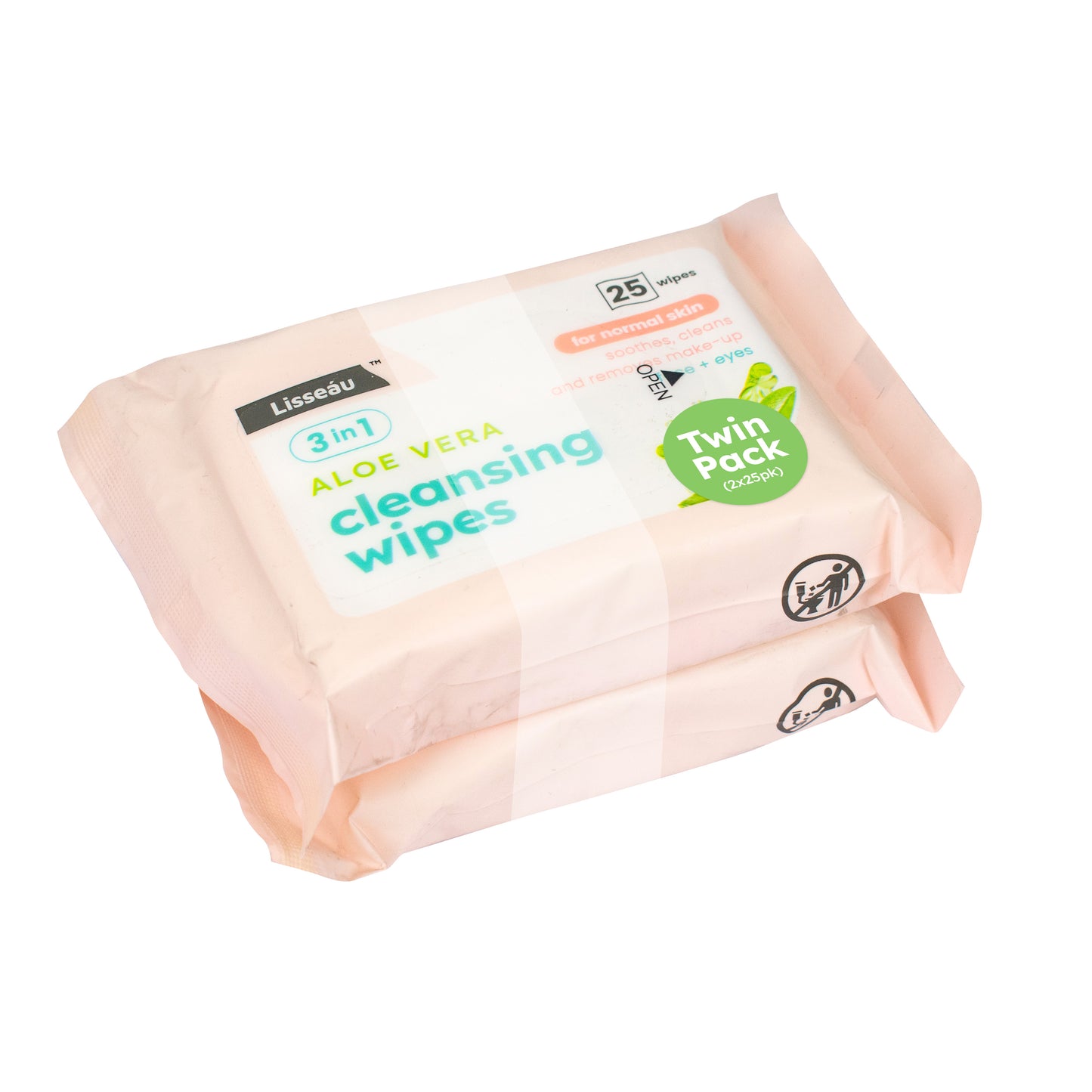Cleansing wipes 25pkx2 as a bundle