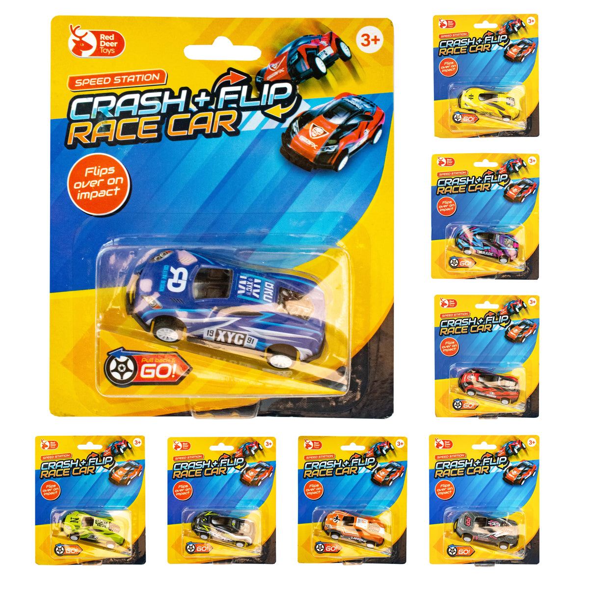 Bouncing pull back car