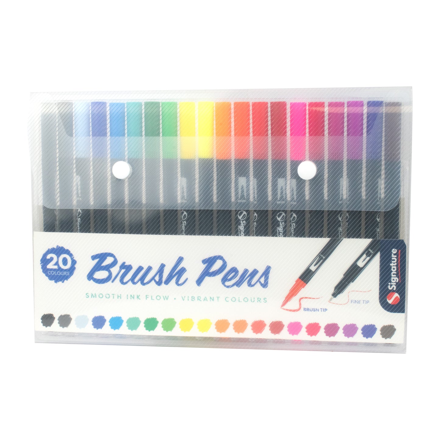 Dual Tip Watercolour brush pens 20 pack