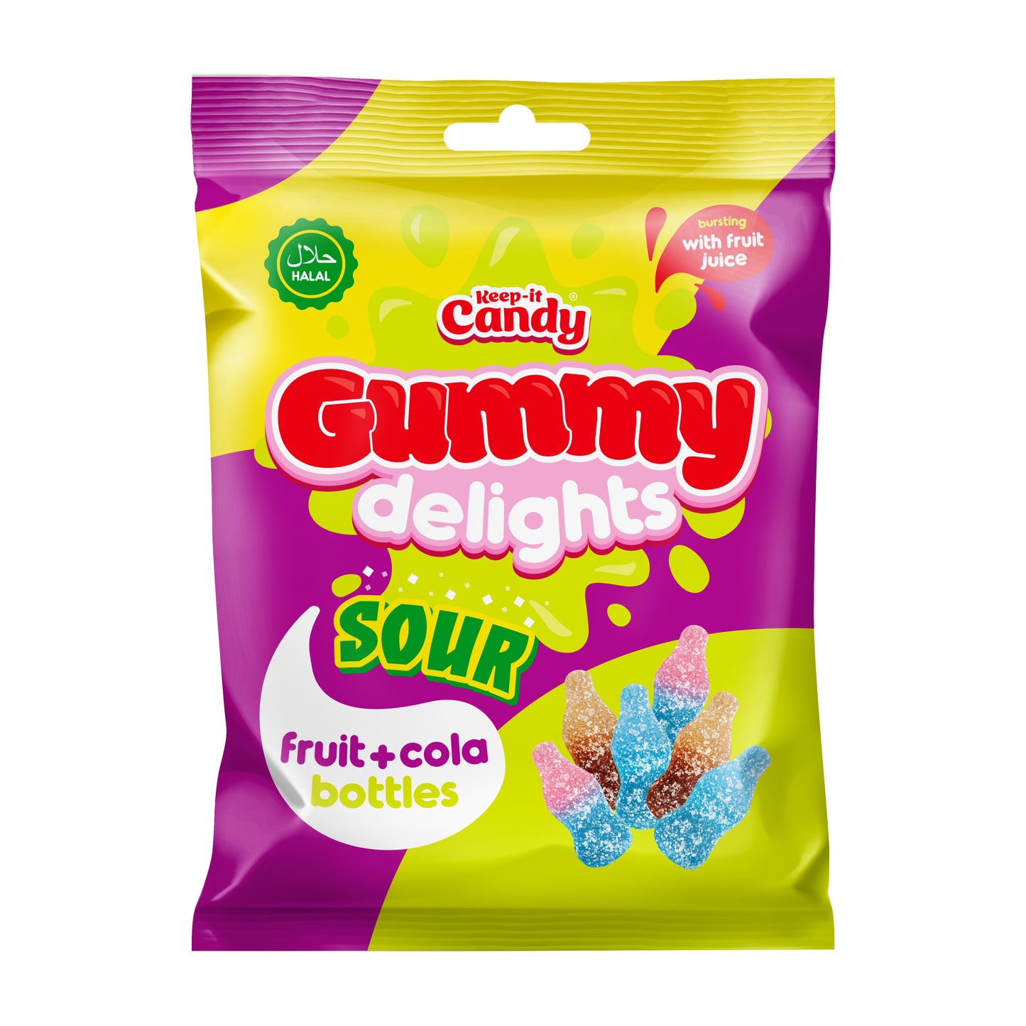 Keep It Candy Gummy Delights Sour Fruit & Cola Bottles 160g