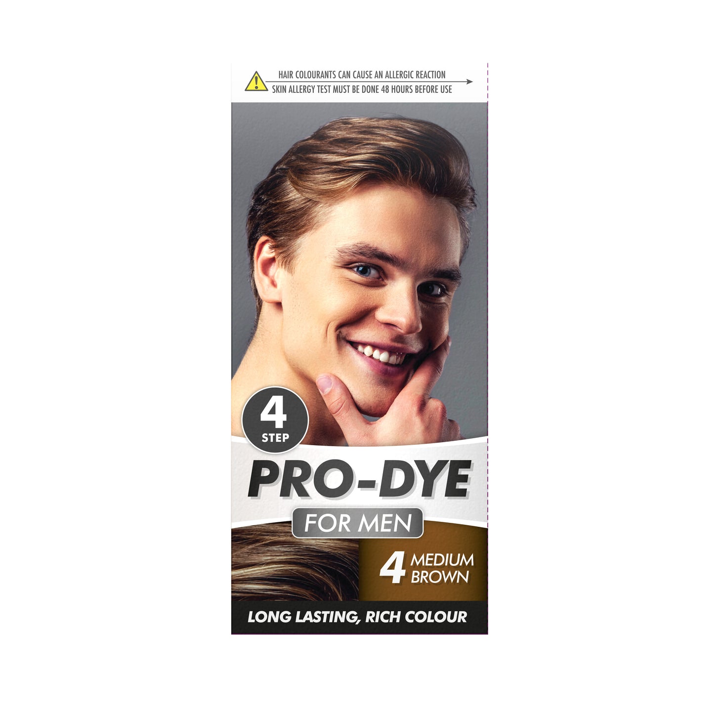 Mens Medium Brown Hair Dye No.4 1pk