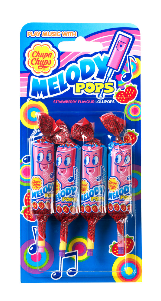 Chupa Chups Melody Pops Strawberry 4pk