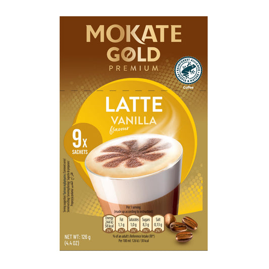 Mokate Gold Premium Vanilla Latte 9pk 126g