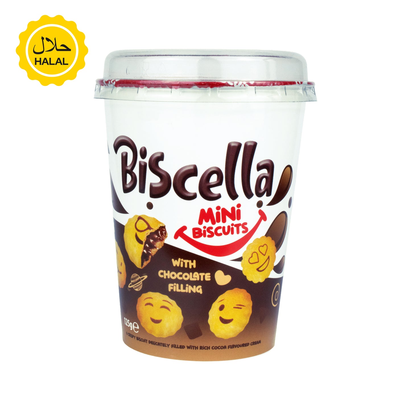 Biscella Chocolate Mini Biscuit Tub 125g