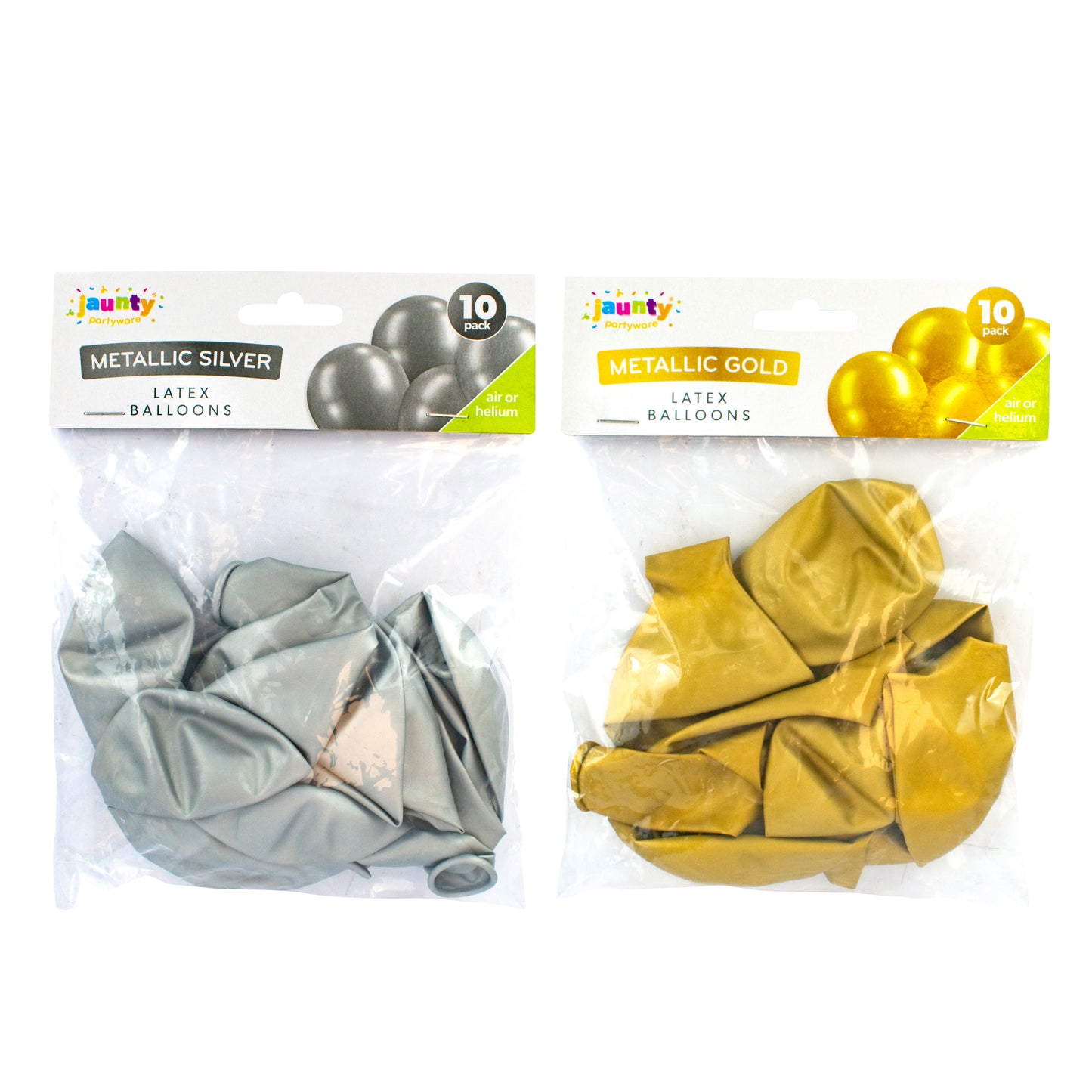 Jaunty 12" Latex Metallic Balloons 10pcs