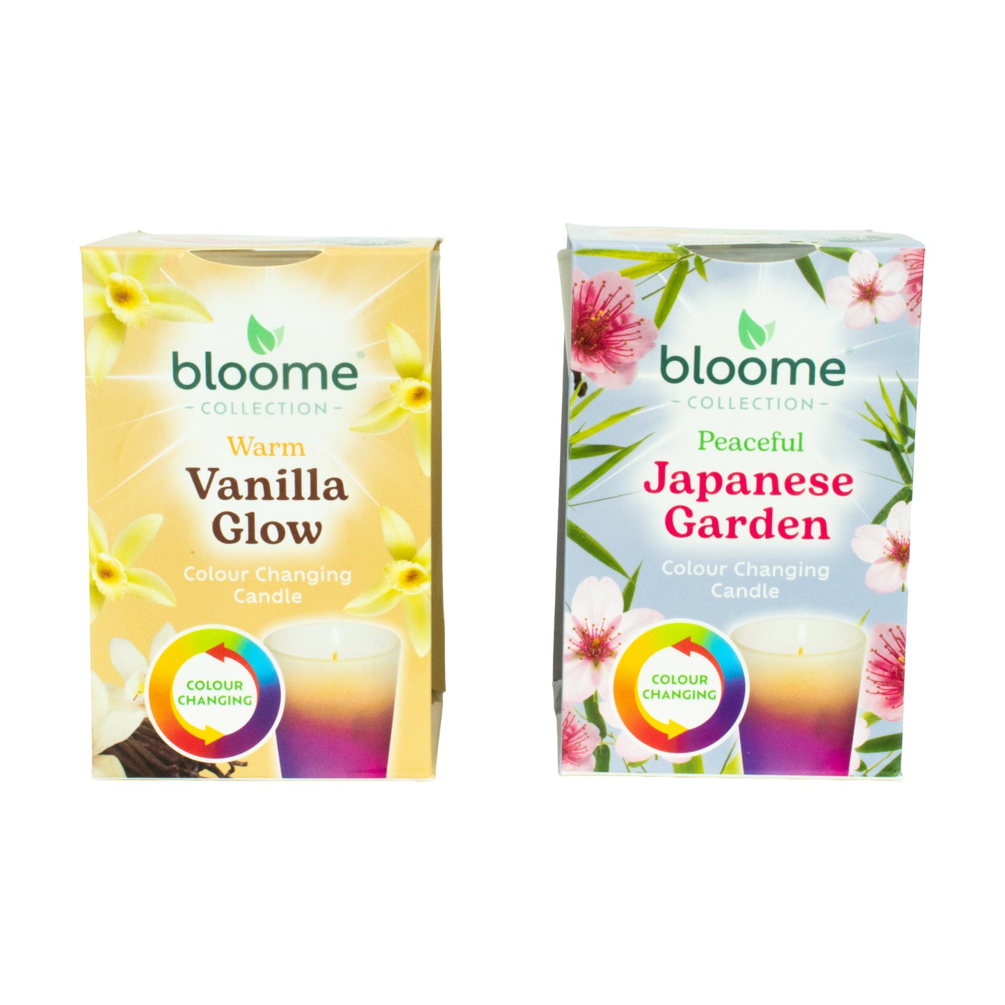 Bloome Assorted Fragranced Colour Changing Glass Candle