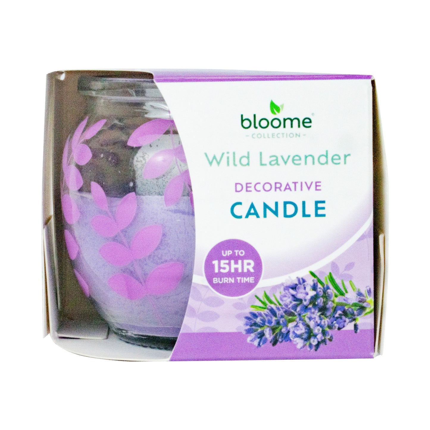 Bloome Decorative Sleeve Candle Wild Lavender (2x12)