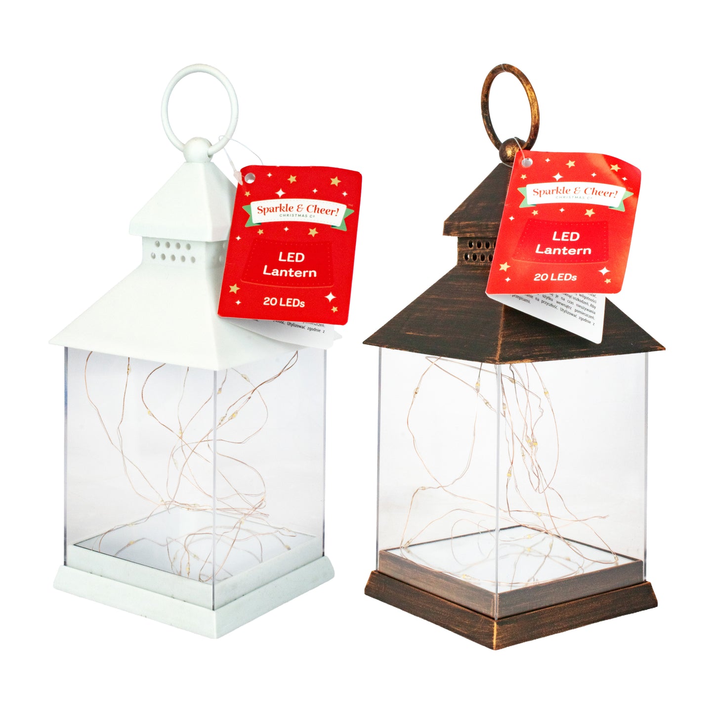 Battery Operated 20 LED Lanterns Mix