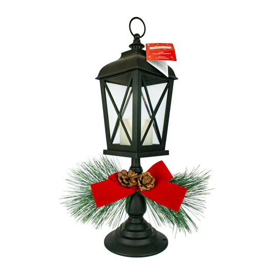 Battery Operated Flickering LED Post Lantern