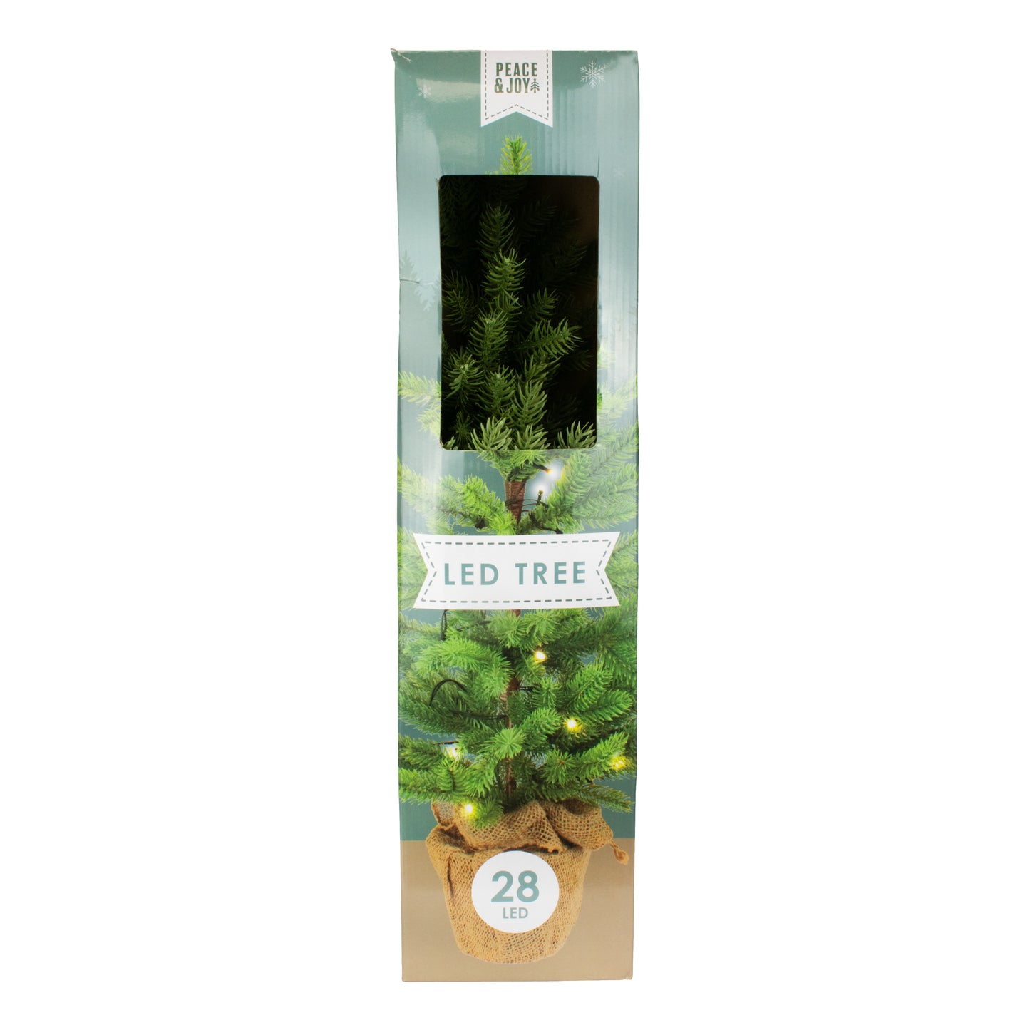 60cm Battery Operated Tree with 28 LEDs in Hessian Pot