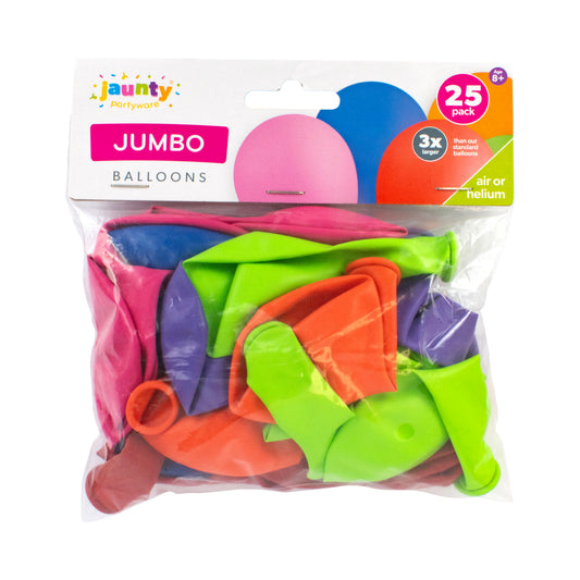 Jaunty Jumbo Balloons 25pk