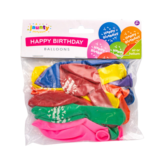 Jaunty Happy Birthday Balloons 20pk