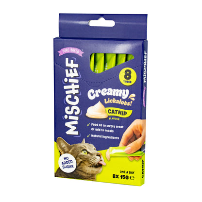 Mischief Cat Creamy Lickalots Catnip 8pk OC