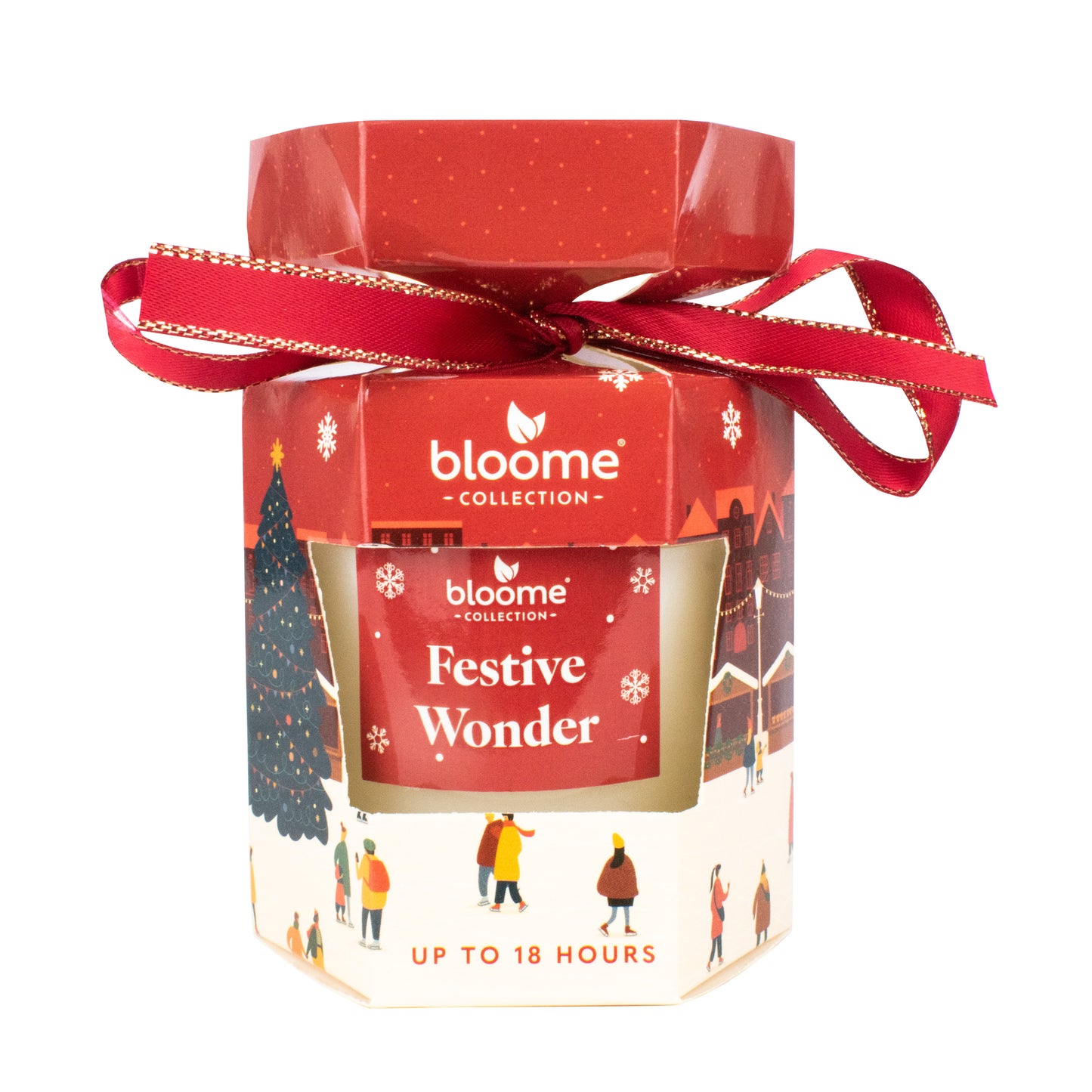 Glass candle 90g - Festive Moments