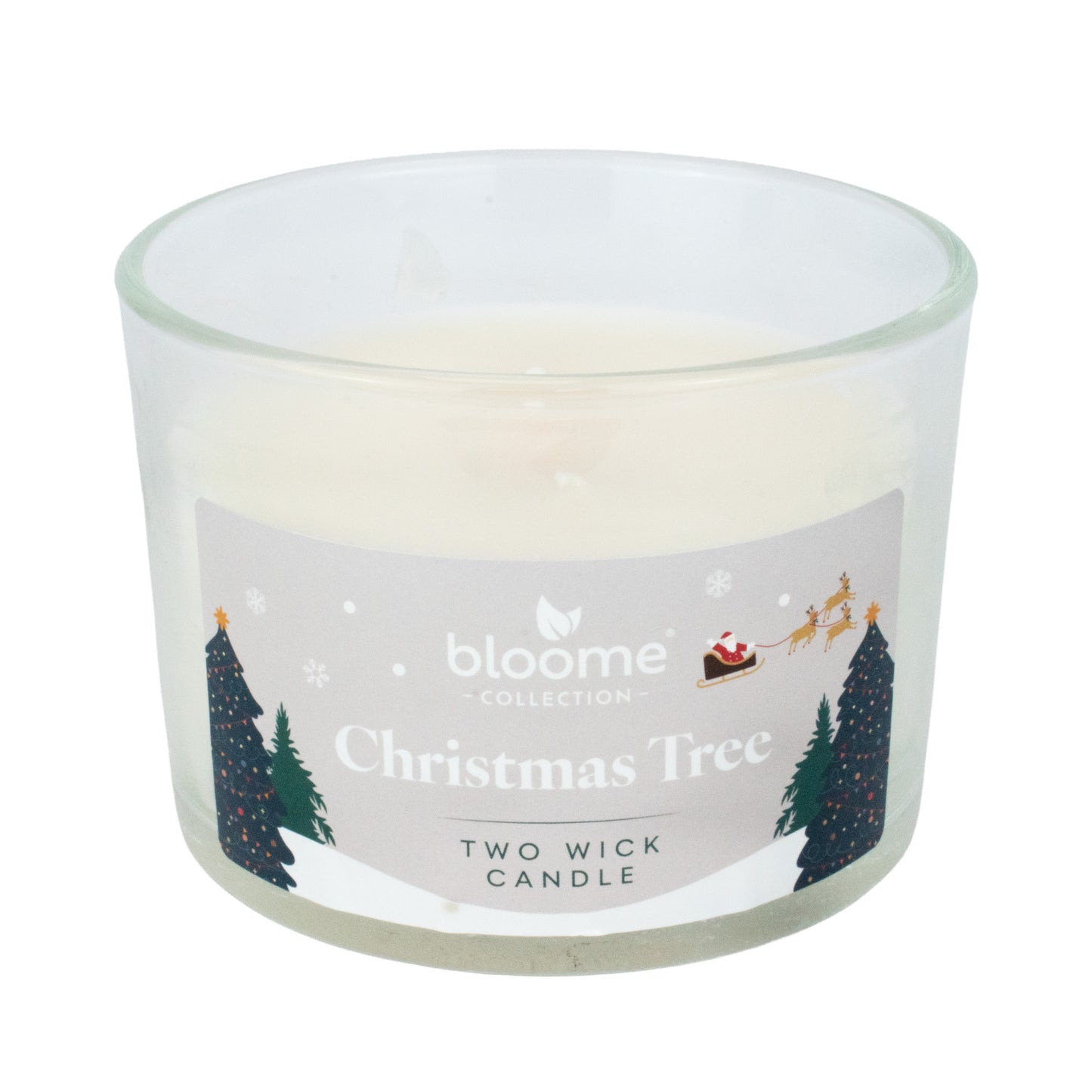 Large 2 Wick Candle 300g - Christmas Tree