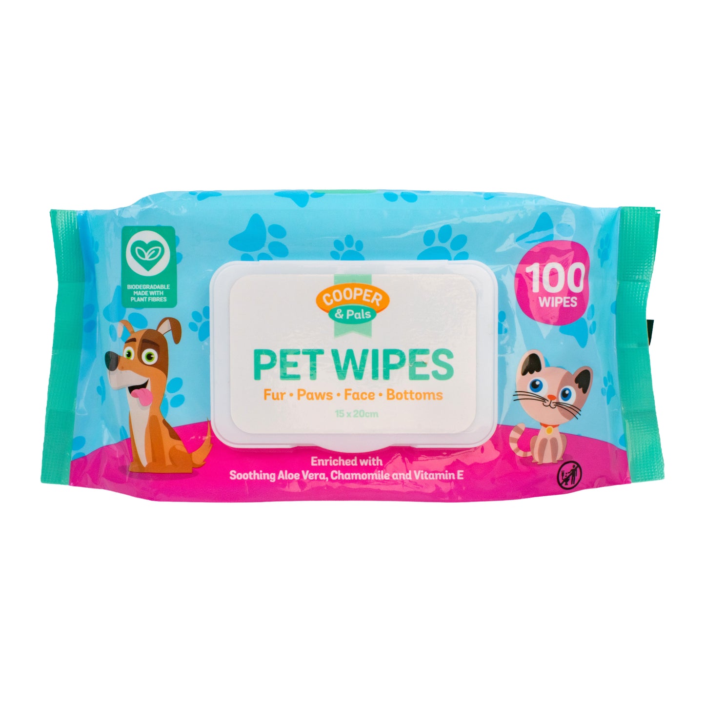 Biodegradable Pet Wipes 100pk
