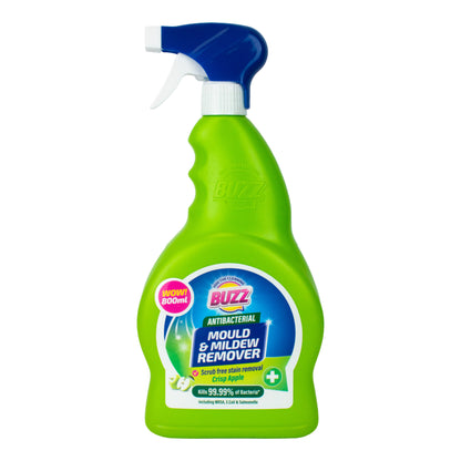 Buzz Anti Bacterial Mould Remover Cleaning Spray 800ml Crisp Apple