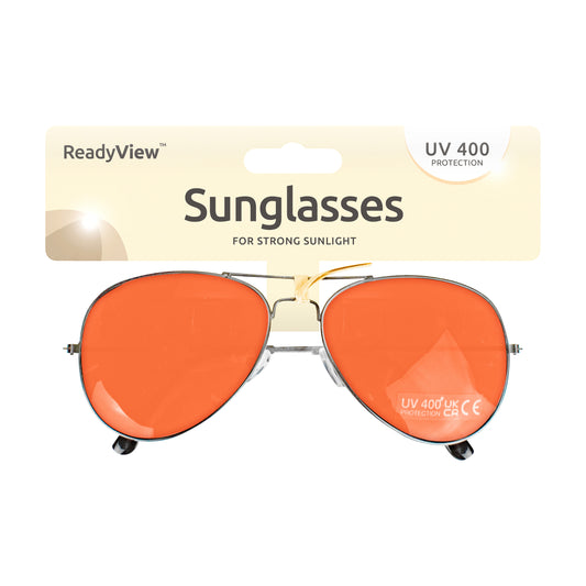 Ladies Silver Aviator Sunglasses