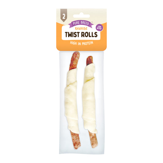 Rawhide Twist Rolls 2pk
