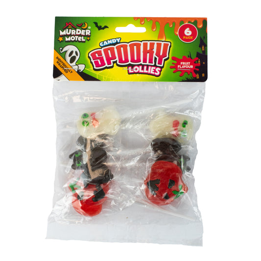 Spooky Shaped Hard Boiled Lollipops 6pk