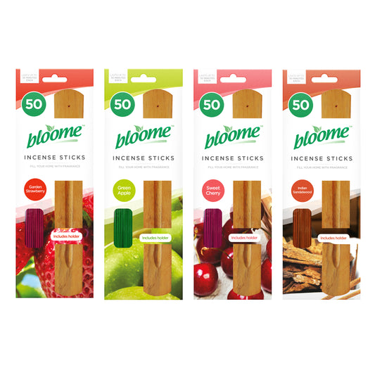 Assorted Fragrance Incense Sticks & Holder 50pk