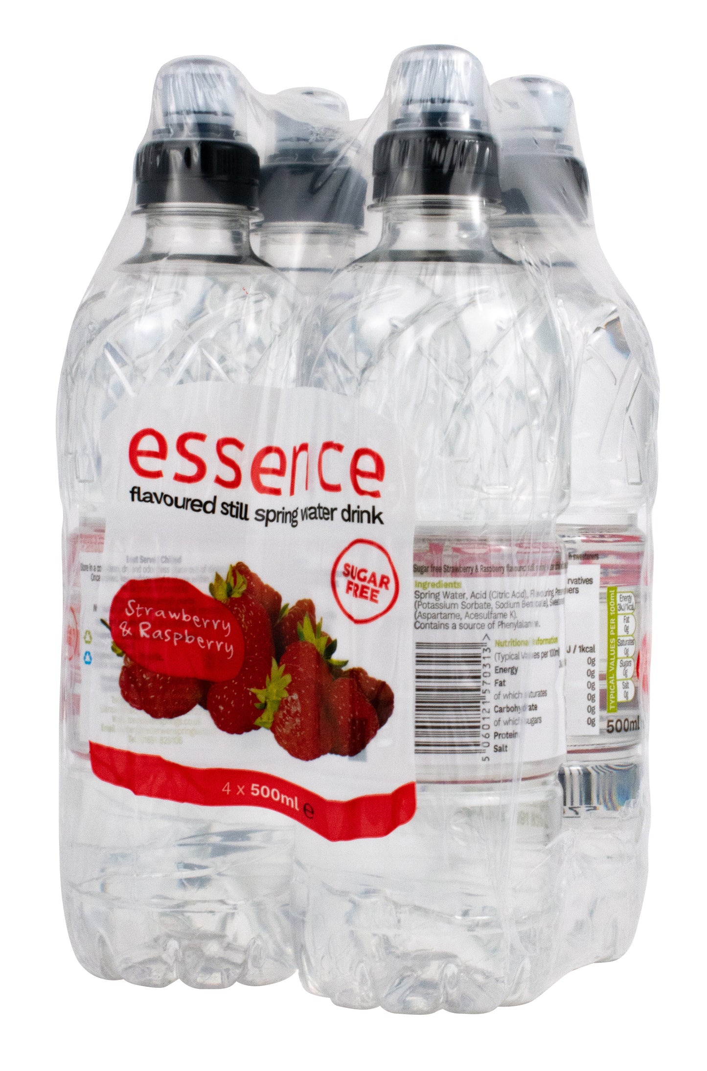 Essence Strawberry & Raspberry Still Water 4x500ml