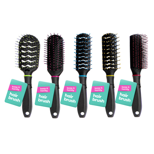 Silky Smooth Hair Brush Asst Colours & Styles (KIH)