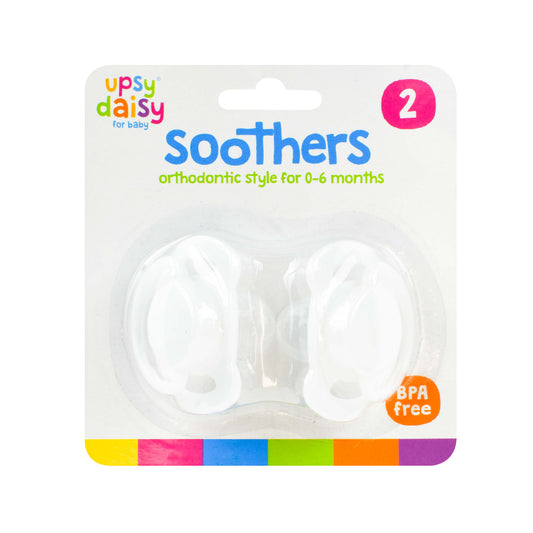 Silicone Soothers 0-6 months 2pk