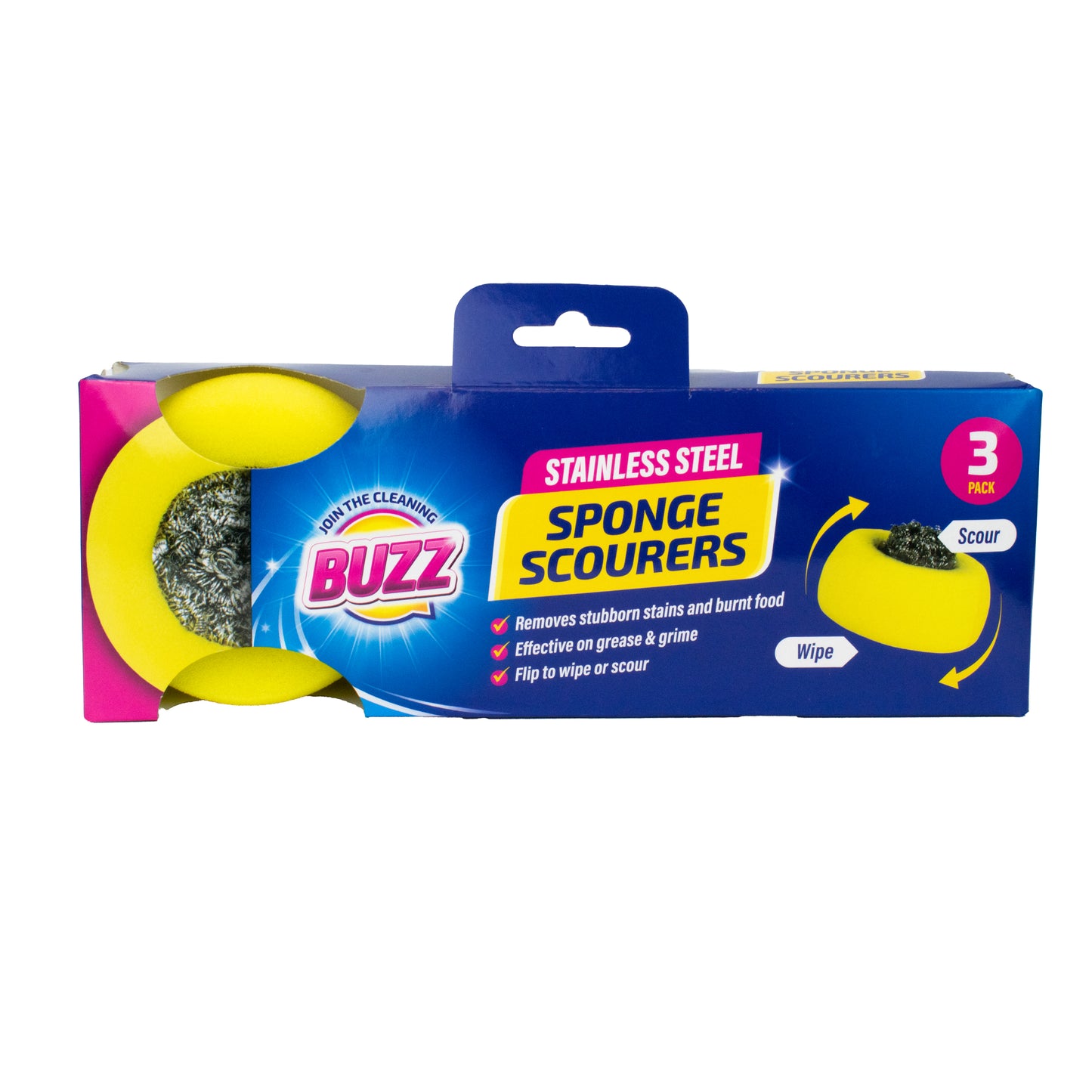 Cleaning Sponge & Scourer 3pk