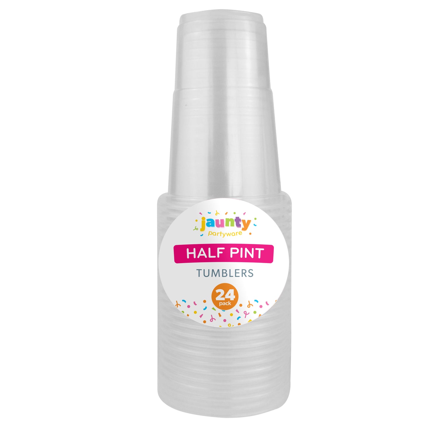 Jaunty Plastic Half Pint Tumblers 24pk