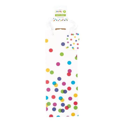Jaunty Confetti Bottle Gift Bag 2pk