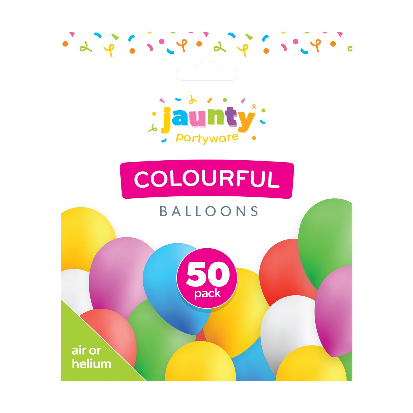 Jaunty Assorted Balloons 50pk