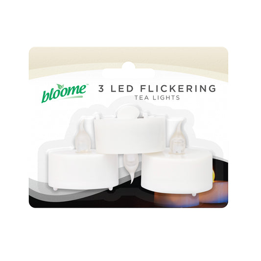 LED Flickering Tealights 3pk