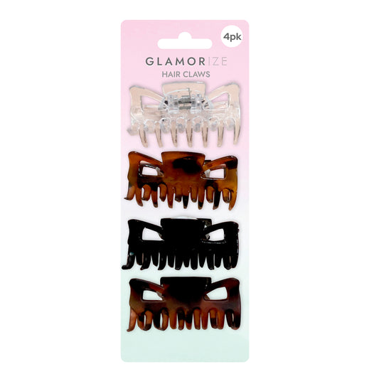 Assorted Claw Clips 4pk