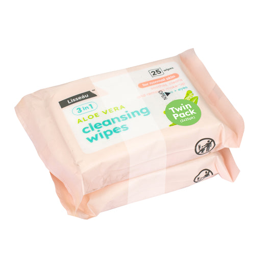 Cleansing wipes 25pkx2 as a bundle
