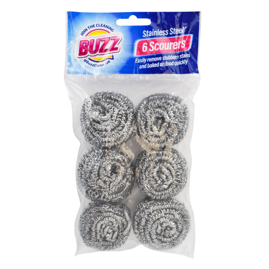 Stainless Steel Scourers 6 Pack