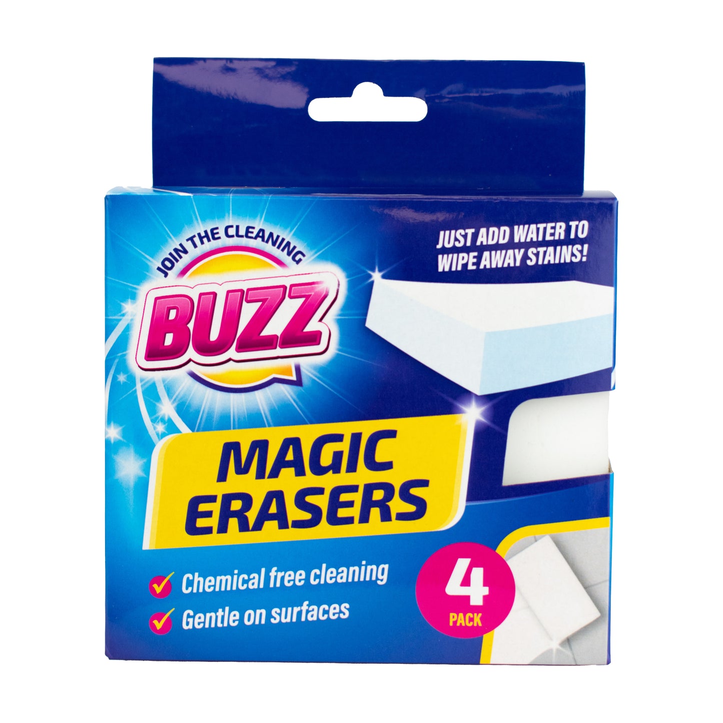 Buzz Sponge Erasers 4pk