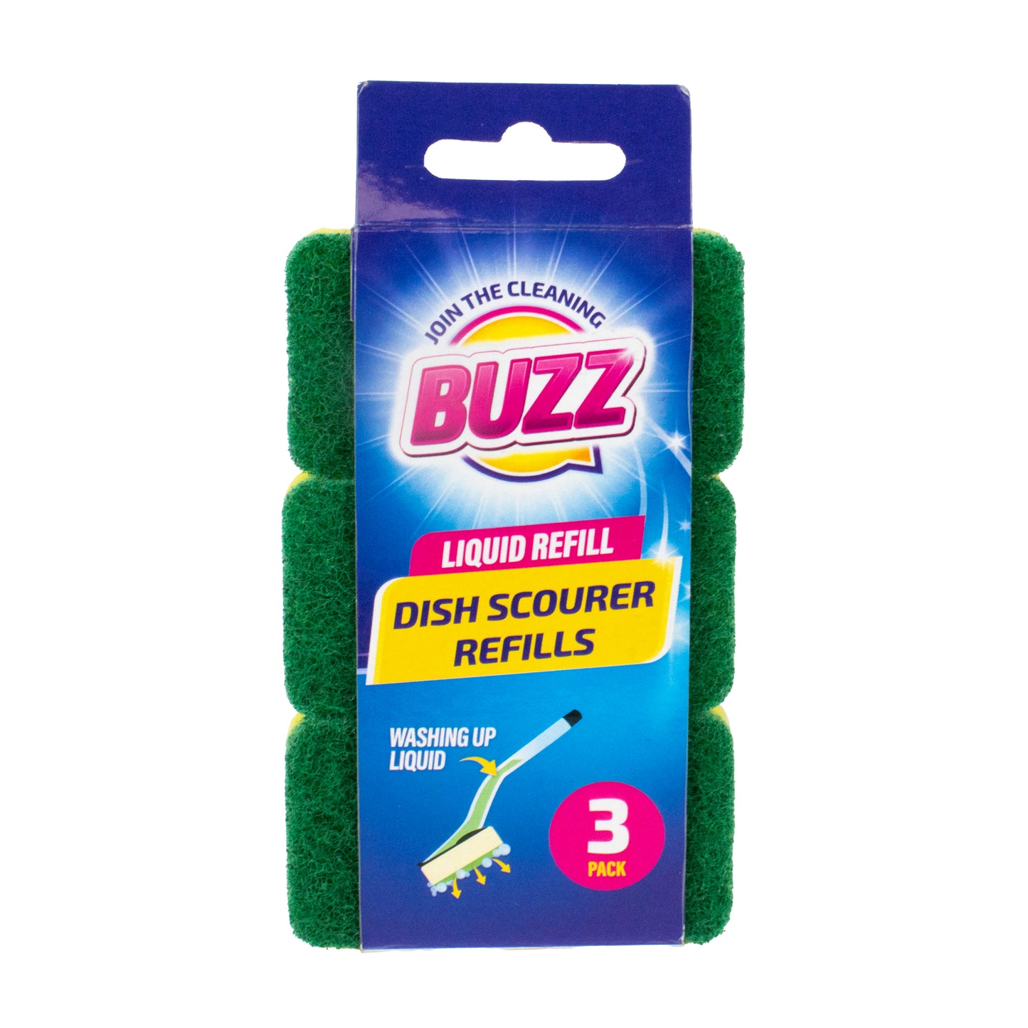 Washing up Sponge Scourer Refills 3pk