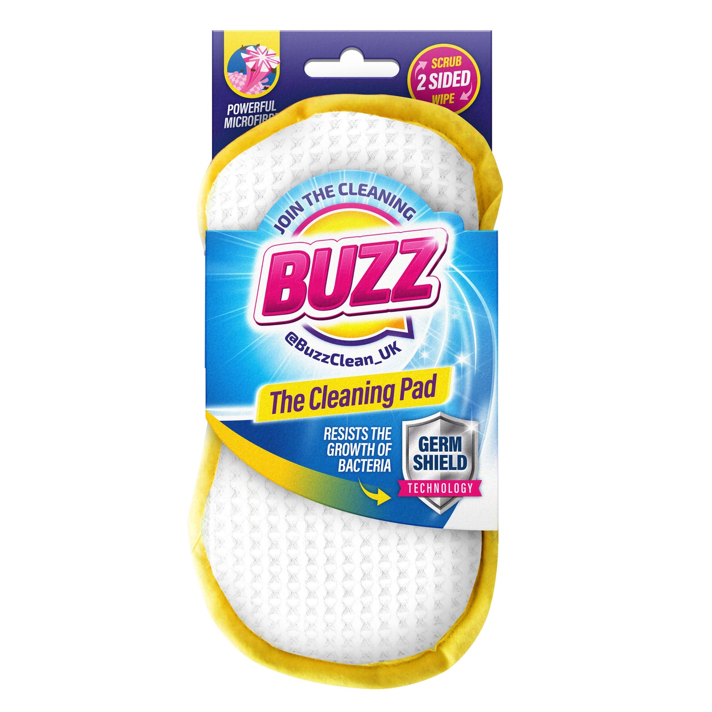 Buzz Cleaning Pad with Germ Shield  Yellow
