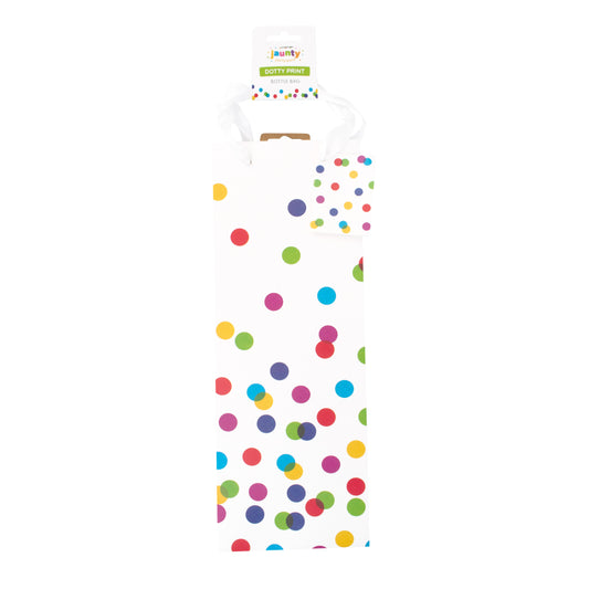 Jaunty Confetti Bottle Gift Bag 1pk Clipstrip