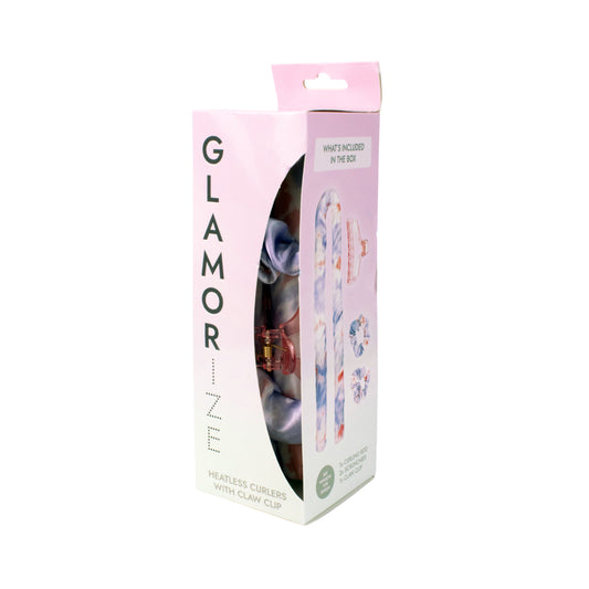 Heatless Curler with Claw Clip Purple