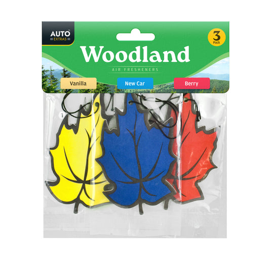 Woodland Leaf Car Air Freshener 3pk