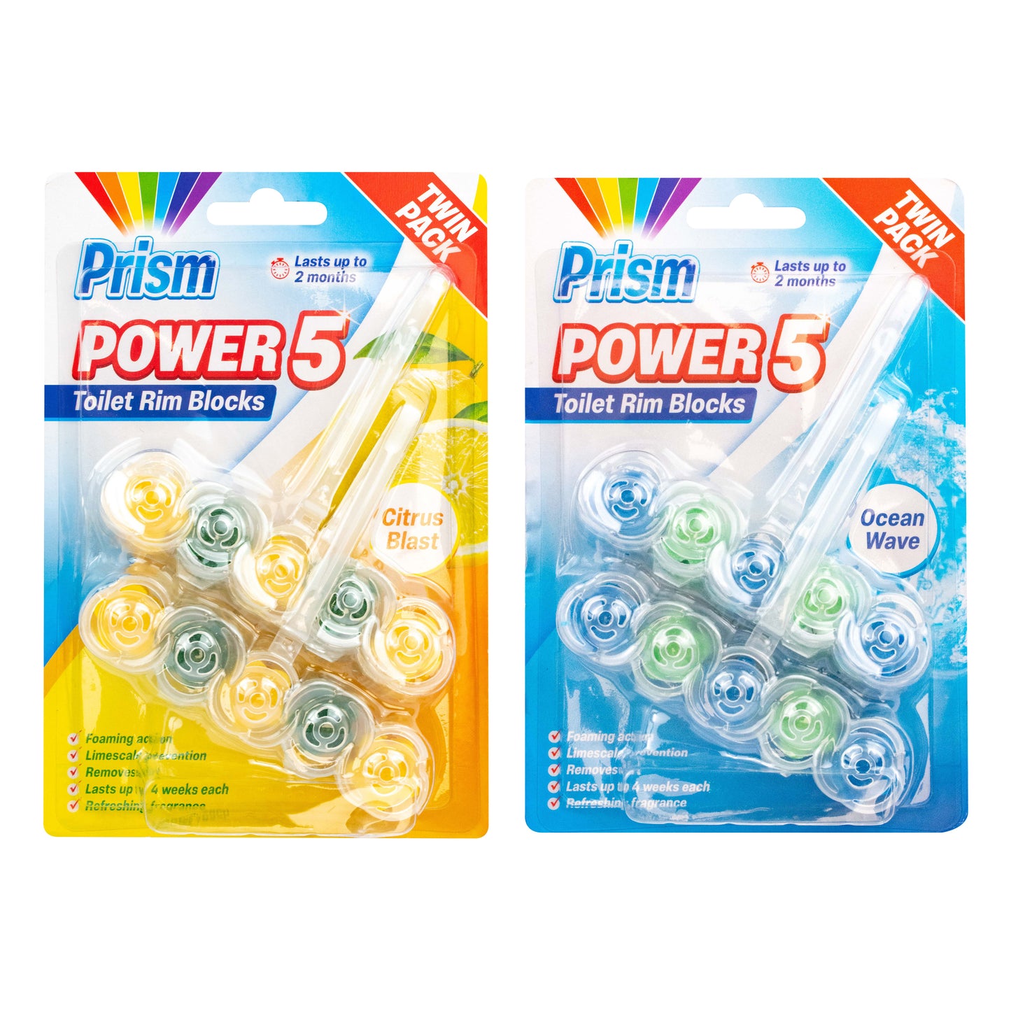 Toilet Rim Block Ocean and Lemon 45gx2