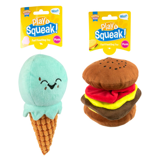 Fast Food Plush Pet Toy Mix