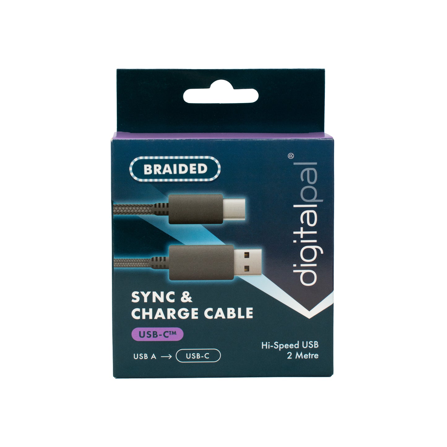 USB- C to USB-A Sync & Charge Cable 2m Braided