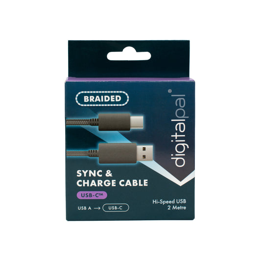 USB- C to USB-A Sync & Charge Cable 2m Braided