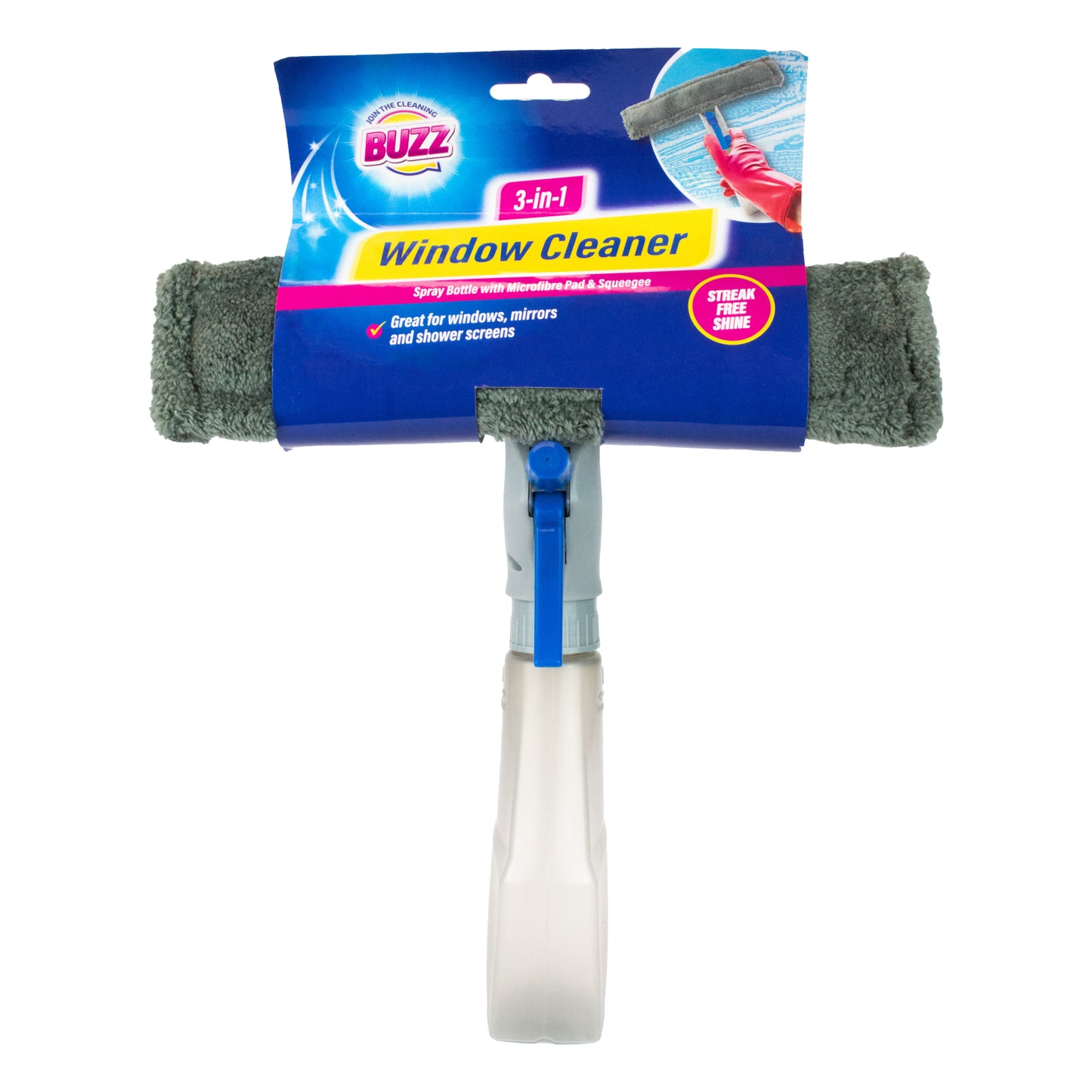 3 in 1 Window Cleaning Squeegee with Spray Bottle