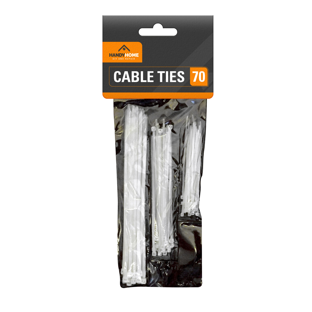 Plastic Cable Ties 70pk